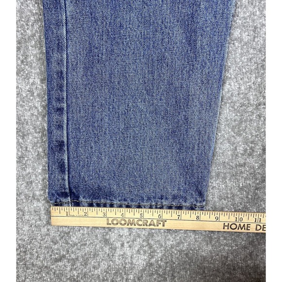 Levis 505 Jeans Mens Size 42x29 Straight Leg Blue Denim Cotton Pockets - Picture 10 of 10